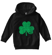 Distressed Green Shamrock - St. Patrick's Day Irish Toddler/Youth Hoodie
