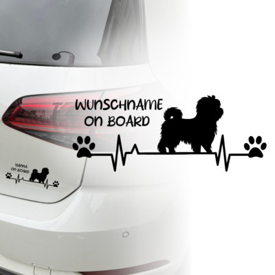Auto Aufkleber | Havaneser |  Wunschname on Board | Hund | Dog | Sticker 362