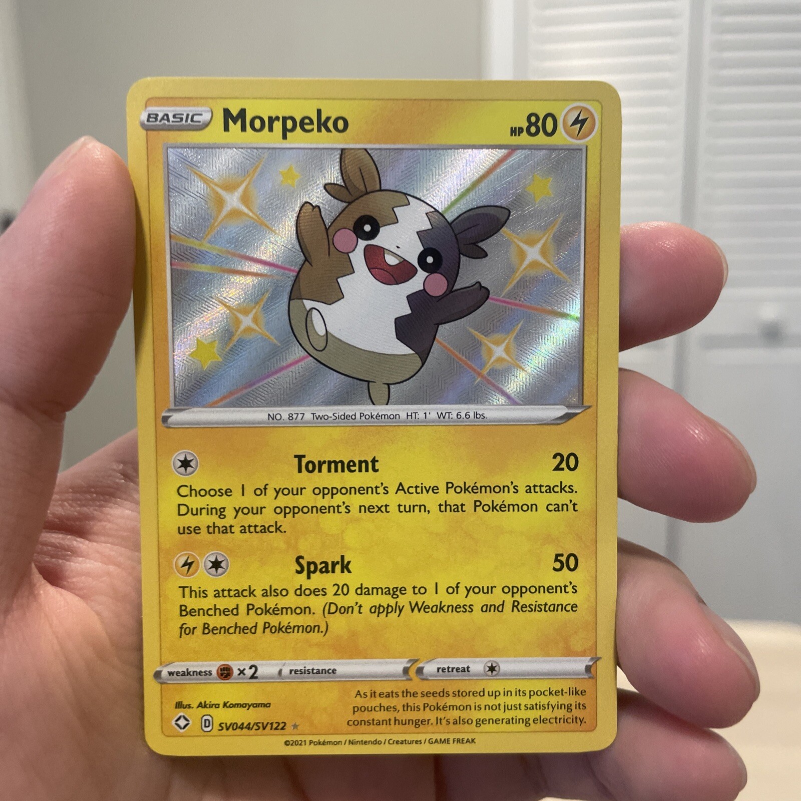 Morpeko SV044/SV122 Pokemon Sword & Shield Shining Fates Shiny Vault (NEAR MINT)
