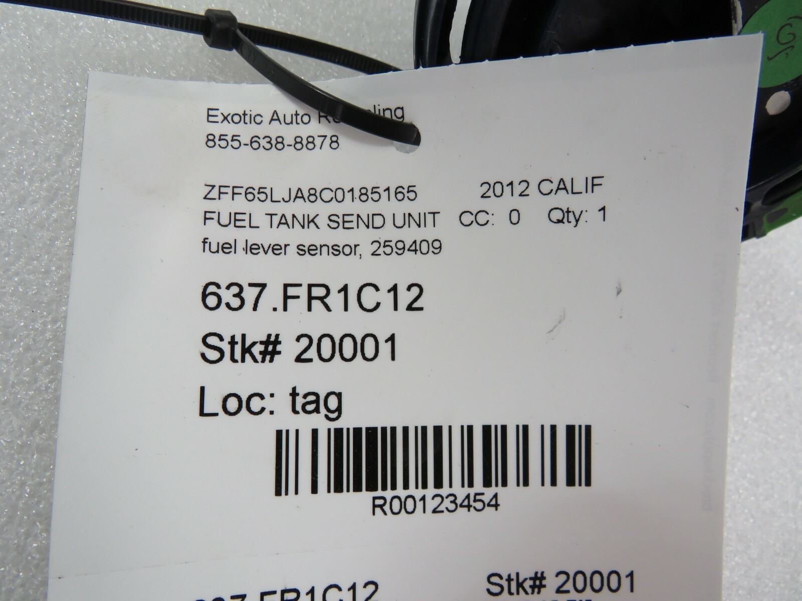 Ferrari California, Fuel Level Sensor, Used, P/N 259409