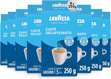 Lavazza Caffè Decaffeinato Ground Coffee 8 Packs of 250 G Ideal for Moka Pot ... 32.62 per kilo
