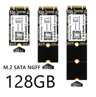 Kingchuxing 128GB M.2 NGFF SSD 2280 2260 2242 SATA Solid State Drive 550MB/s Lot