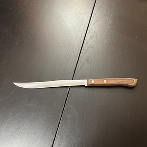 Vintage Flint Vanadium Slicer Knife 8” Wood Made In USA