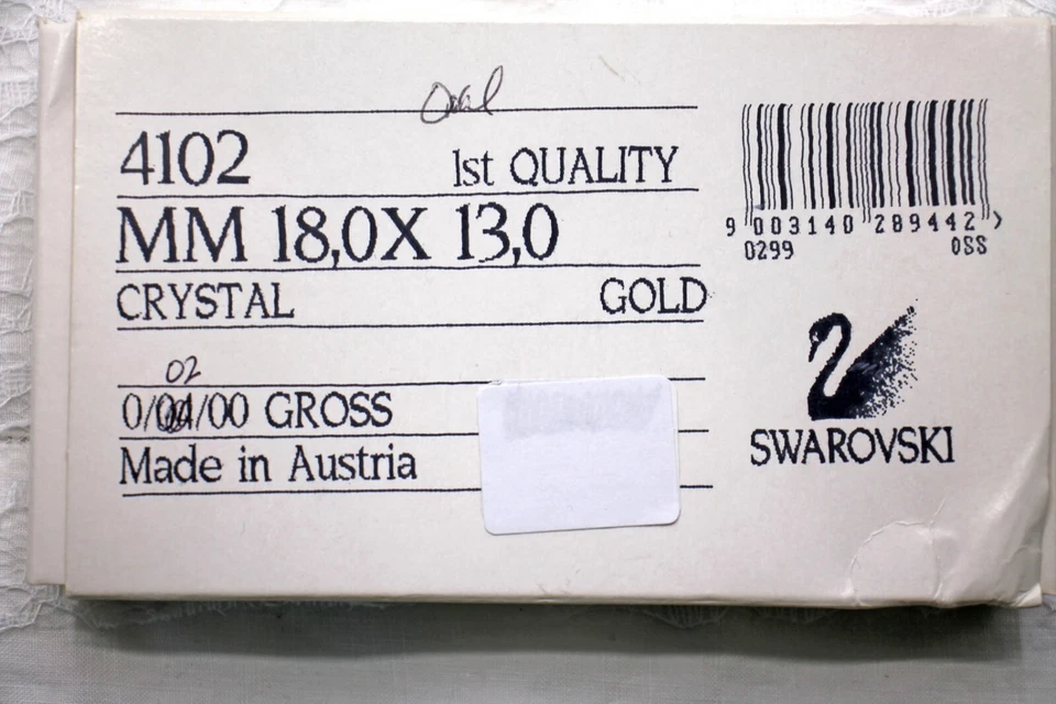 4 pedrería vintage SWAROVSKI, 18x13 mm rivoli ovalado, artículo #4102 Foto 3 de 4