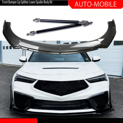 For Acura Integra Carbon /Fiber /Style /Front Bumper Lip Spoiler Strut Rods