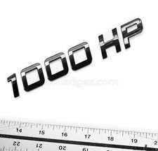 1 - NEW 3D Adhesive Gloss Black Lettering Emblem Side 1000 HP Horsepower BADGE