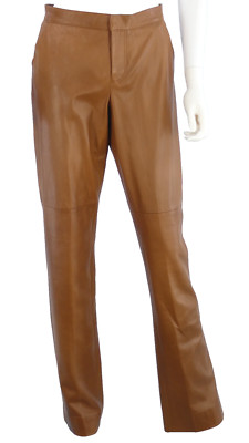 Ralph Lauren Black Label 100 % Lammleder Lederhose hellbraun camel Größe US 8 UK 12