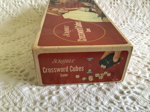 Vintage Scrabble Crossword Cubes Game 1968 Selchow & Richter Wood Dice - Picture 8 of 14