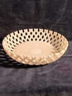 Vintage Westmoreland? White  Milk Glass Fruit Console Bowl Lattice & Heart Edge