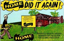 Postcard~Advertising~Pennsylvania.~Home Realtors~Philadelphia Pa. Area~Unposted