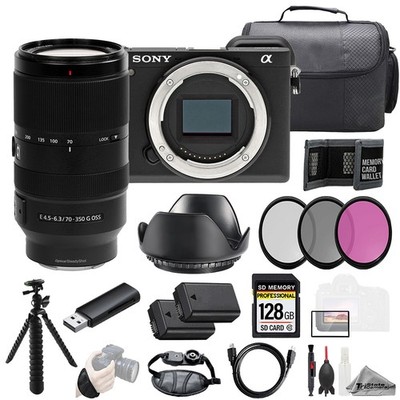 Sony a6400 + E 70-350mm f/4.5-6.3 G OSS Lens 128GB + Ext Bat+ 3 PC Filter- Kit