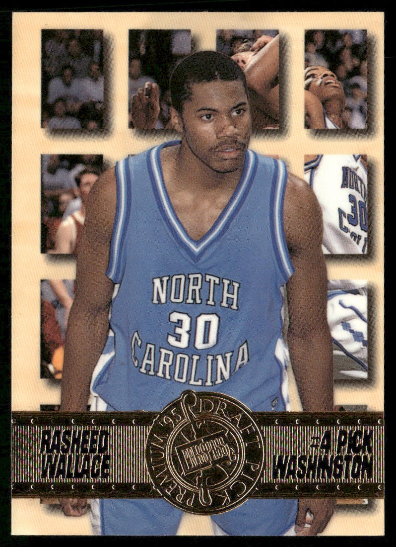 Rasheed Wallace 1995 Press Pass Premium Draft Picks #31 North Carolina Tar Heels