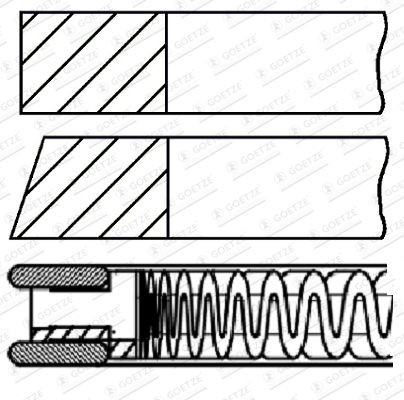 Kolbenringsatz Goetze Engine 08 436907 00 FÜR Seat Skoda VW-image