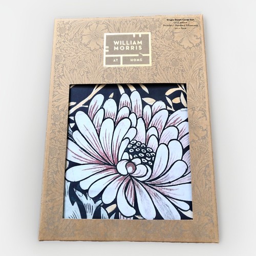 William Morris M&S Chrysanthemum Ink Single Duvet Set RRP £75 - Picture 2 of 4