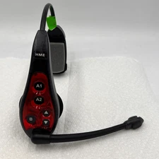 USED HME HS6000 RED Wireless Drive Thru Intercom Headset Works Great NO BATTERY
