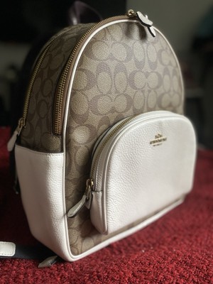 Coach Court Backpack In Blocked Signature Canvas