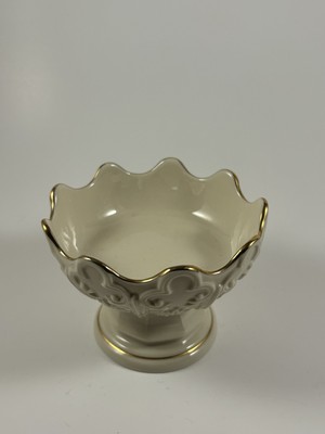 Vintage Lenox Ivory And Gold Pedestal Bowl