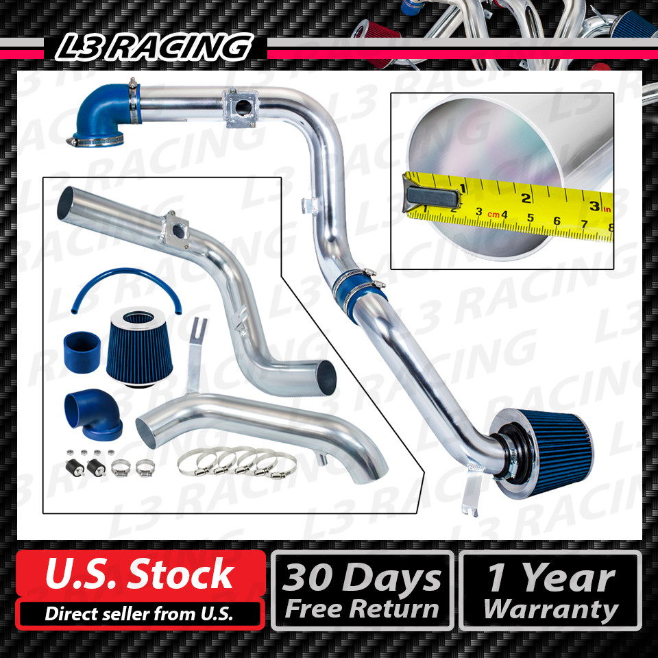BLUE COLD AIR INTAKE KIT + DRY FILTER FOR FORD 00-03 Focus 2dr 3dr 4dr 2.0L L4