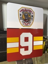 FDNY LADDER 9 REFLECTIVE Vinyl Sign W/ logo.