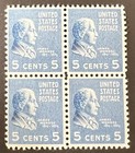 US Block of 4 1938 James Monroe Prexie Series MNH OG Scott 810 5c — photo 1