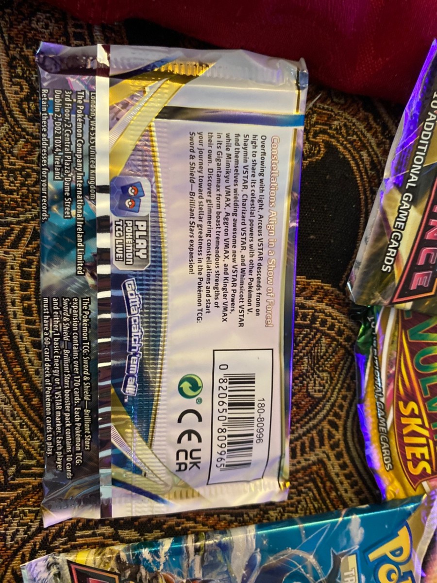 Nintendo Pokémon TCG Sword & Shield Brilliant Stars Booster Pack