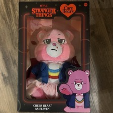 Netflix Care Bears x Stranger Things Cheer Bear as Eleven 12" PLUSH - Brand New