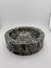 Vintage Onyx Marble Cigar Ashtray – Mid Century Heavy Solid Stone ( ORGİNAL)