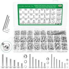 820PCS M2 M3 M4 Stainless Steel Screws Nuts Bolts Washer Assortment Kit Wrench