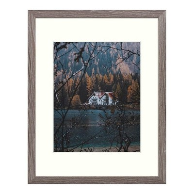 , 11x14 Picture Frame with Mat for 8x10 Photo - Country Rustic Style - High D...