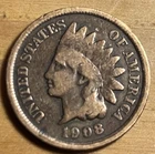 1908 indian head cent JC793