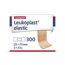 Leukoplast Elastic Fabric Adhesive Latex Free Bandages Strip 1" x 3" (300 in ...