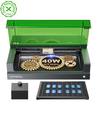 xTool S1 40W Laser Engraver, 600mm/s,Basic Bundle, Dark Green - Refurbished
