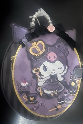 Loungefly Sanrio Kuromi Purple Faux Leather Backpack Adjustable Straps