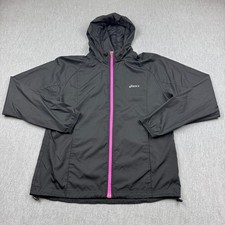Asics Jacket Womens Medium Black Windbreaker ...