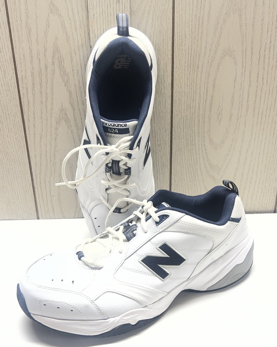FLECIA 練習用具 ネイビー/ホワイト New Balance 624 Shoes Mens 16 White Navy Training Sneakers