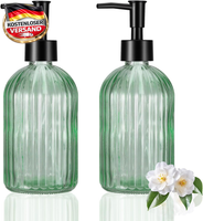 Seifenspender Glas 400Ml Schwarz NachfüLlbar FüR Bad KüChe Waschbecken