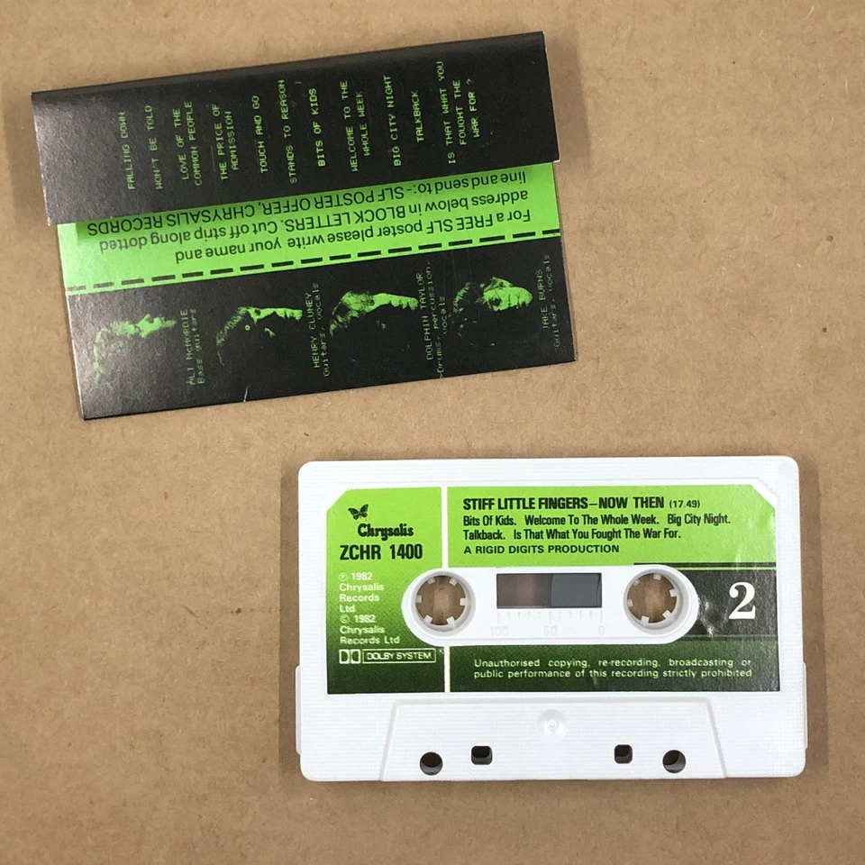 STIFF LITTLE FINGERS Cassette Tape 80s Punk NOW THEN RARE UK RELEASE Foto 3 de 4