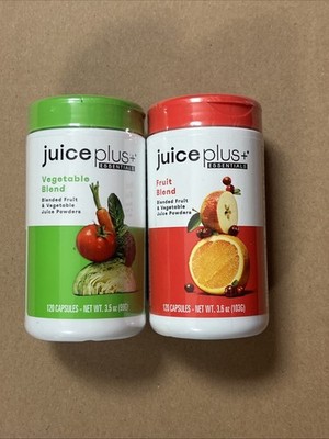 Juice Plus+ - 1 Each Blended Fruit & Veg Juice Powders 120 ea/240 Caps. Exp 6/27