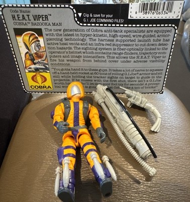 GI Joe 1989 H.E.A.T Viper Cobra Complete Bazooka Man Figure