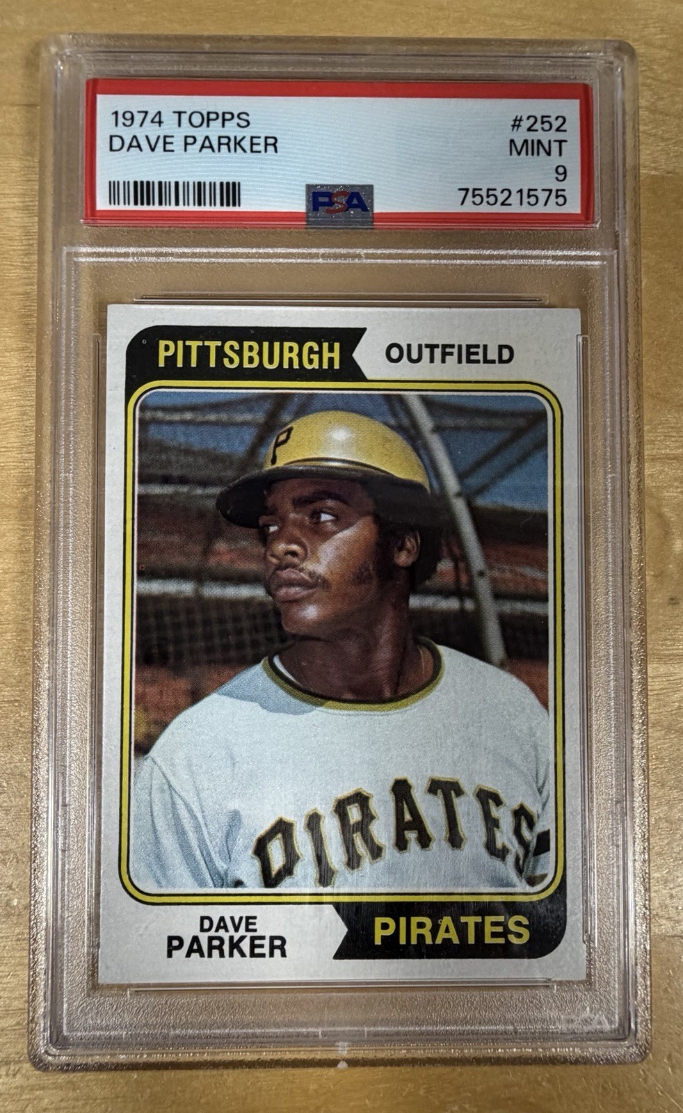 1974 TOPPS #252 DAVE PARKER RC PIRATES HOF PSA 9