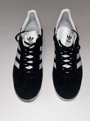 Adidas Gazelle Black White Suede Sneakers Men s Size 10.5 Core Black/White