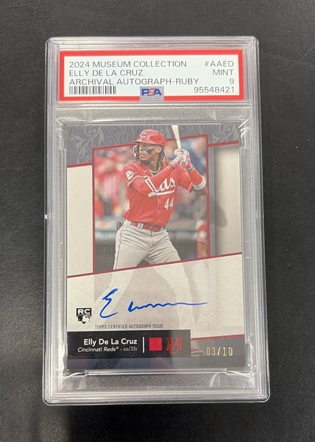 2024 Topps Museum- Archival Autographs Elly De La Cruz #AA-ED Ruby /10 RC