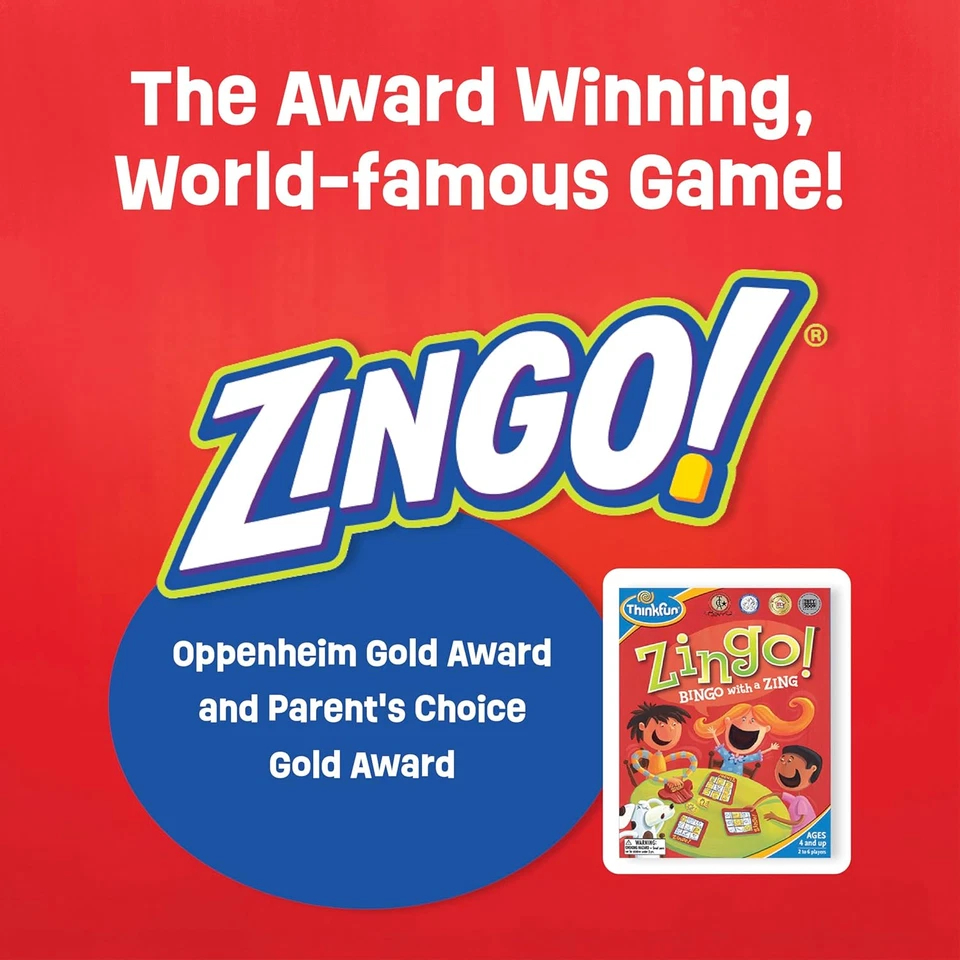 Thinkfun Zingo Bingo Award Winning Preschool Game for Pre-Readers and Early Read - Image 2 of 4