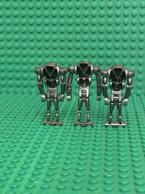 LEGO Star Wars Super Battle Droid Minifigure Pearl Dark Gray sw0092 3 Total Lot