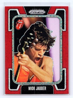 Mick Jagger 2025 Panini Prizm Rolling Stones #39 Red Mojo /99