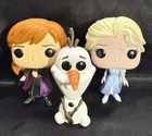Funko Pop Frozen Lot Of 3 Figures Anna #582, Elsa #581, Olaf # 603