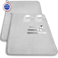 Dish Drying Mat 2 Pack 24 x 17 inch Large Size Absorbent Kitchen Pads Microfiber