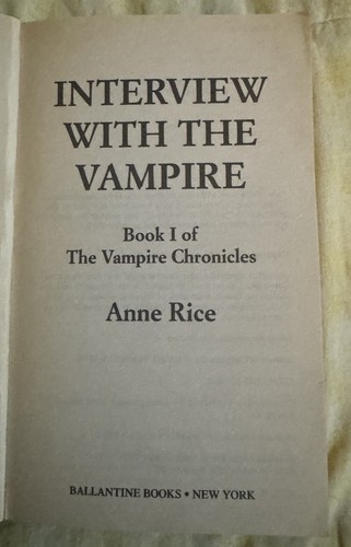 ANNE RICE - First 4 “Interview with the Vampire” Series - Picture 3 of 10