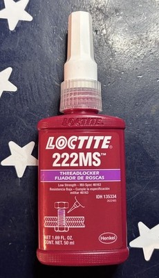 Loctite 222MS 50mL Low Strength Thread Locker 1.69oz   EXP 10/2025  135334 22231