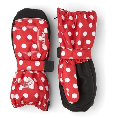 Hestra  Toddler (SIZE T4) (4-5 YEARS) Zip Long Mittens for Kids' in Red Print
